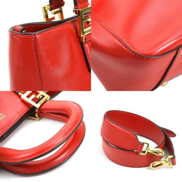 FENDI Red Leather Shoulder Bag - Picture 3 of 5